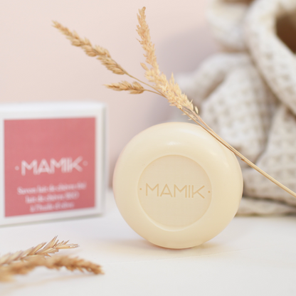 savon rond lait anesse mamik dans coffret