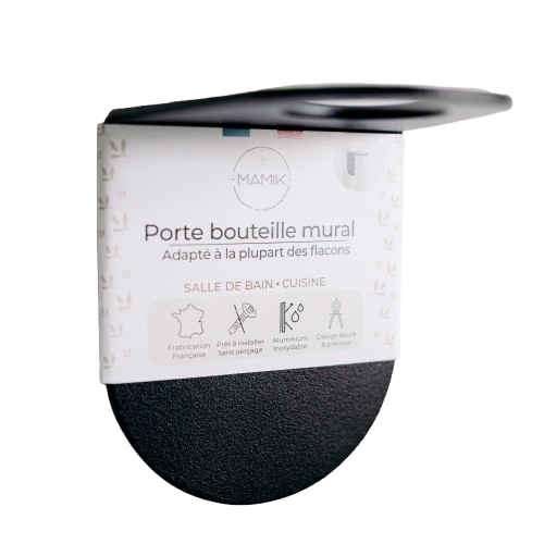 Support porte flacon mural - sans perçage - Doré mamik.fr