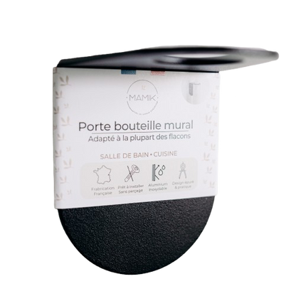 Support porte flacon mural - sans perçage - Doré mamik.fr