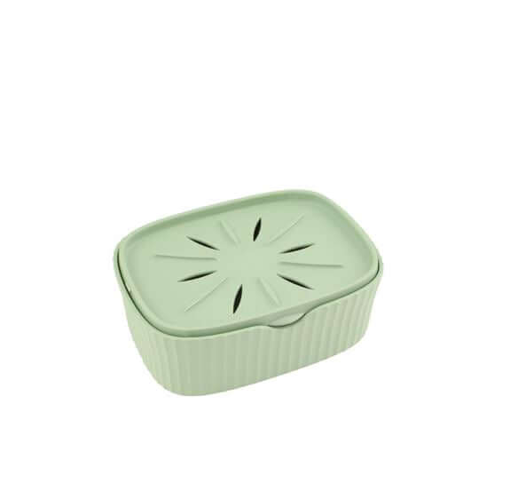 La minimaliste Vert Tilleul - boite pour cosmetique solide mamik.fr