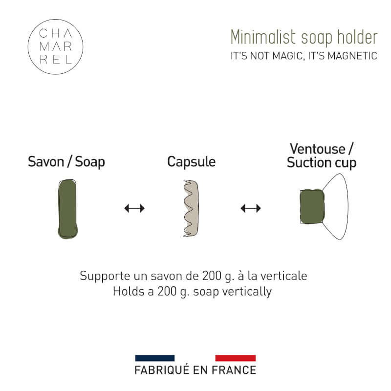 porte savon aimante sans percage pour accrocher savon de mamik